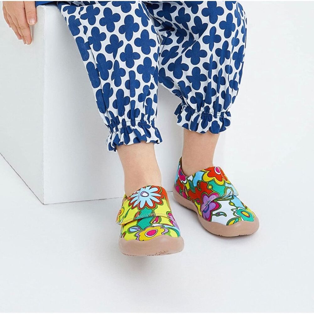 Uin Kid Shoes Casual Slip-on Canvas Loafers (Floral Party) New No Box - Picture 7 of 8